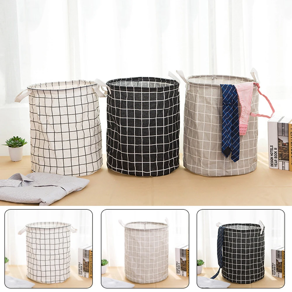 

Детская круглая игрушка для грязной одежды, складное ведро, большая корзина для хранения с защитой от пыли, водонепроницаемая фотокамера бо...