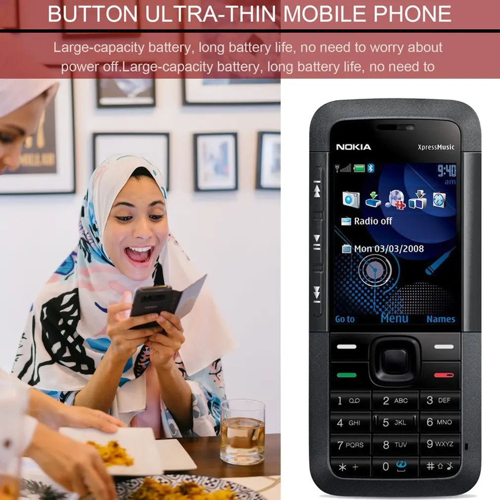 Оригинальный разблокированный Nokia 5310 Xpress музыка Bluetooth Java MP3 плеер Поддержка