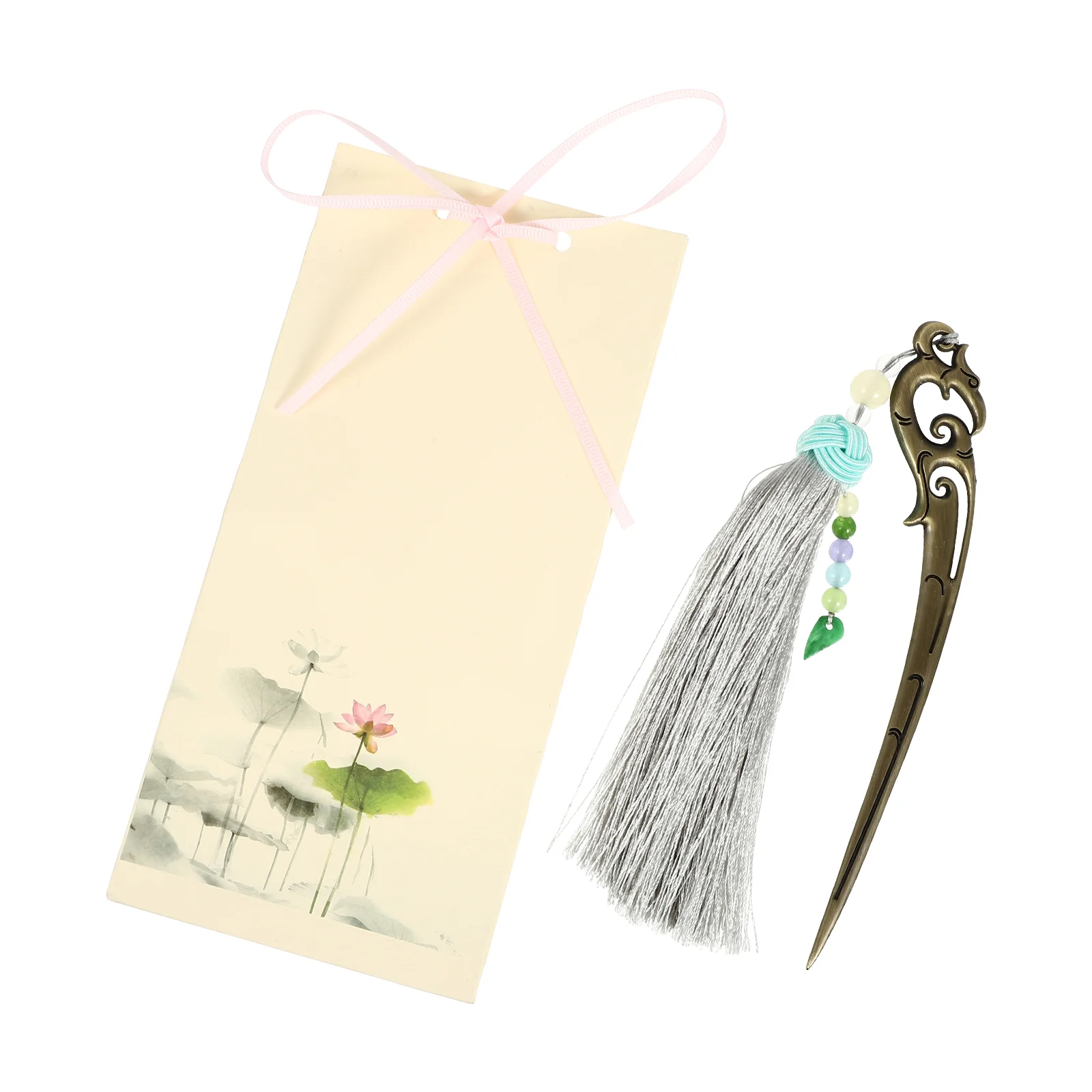 

Tassel Chinese Bookmarks Gift Beaded Unique Birthday Year New Prize Classroompersonalized Style Classical Metal Retro Vintage