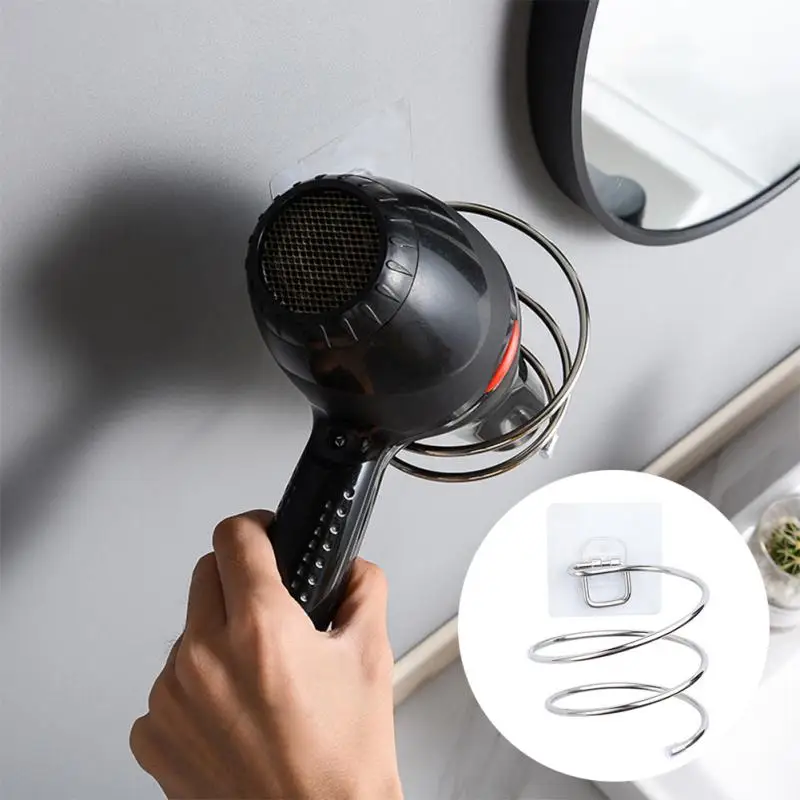 

Moisture-proof Draining Hair Dryer Screw Racks Ventilating Bathroom Rack Stainless Steel Hair Dryer Holder Punch-free Plug Hook