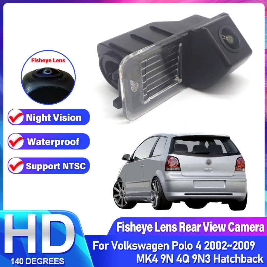 Резервная камера заднего вида для Volkswagen VW Polo 4 2002 ~ 2009 MK4 9N 4Q 9N3 хэтчбек номерной