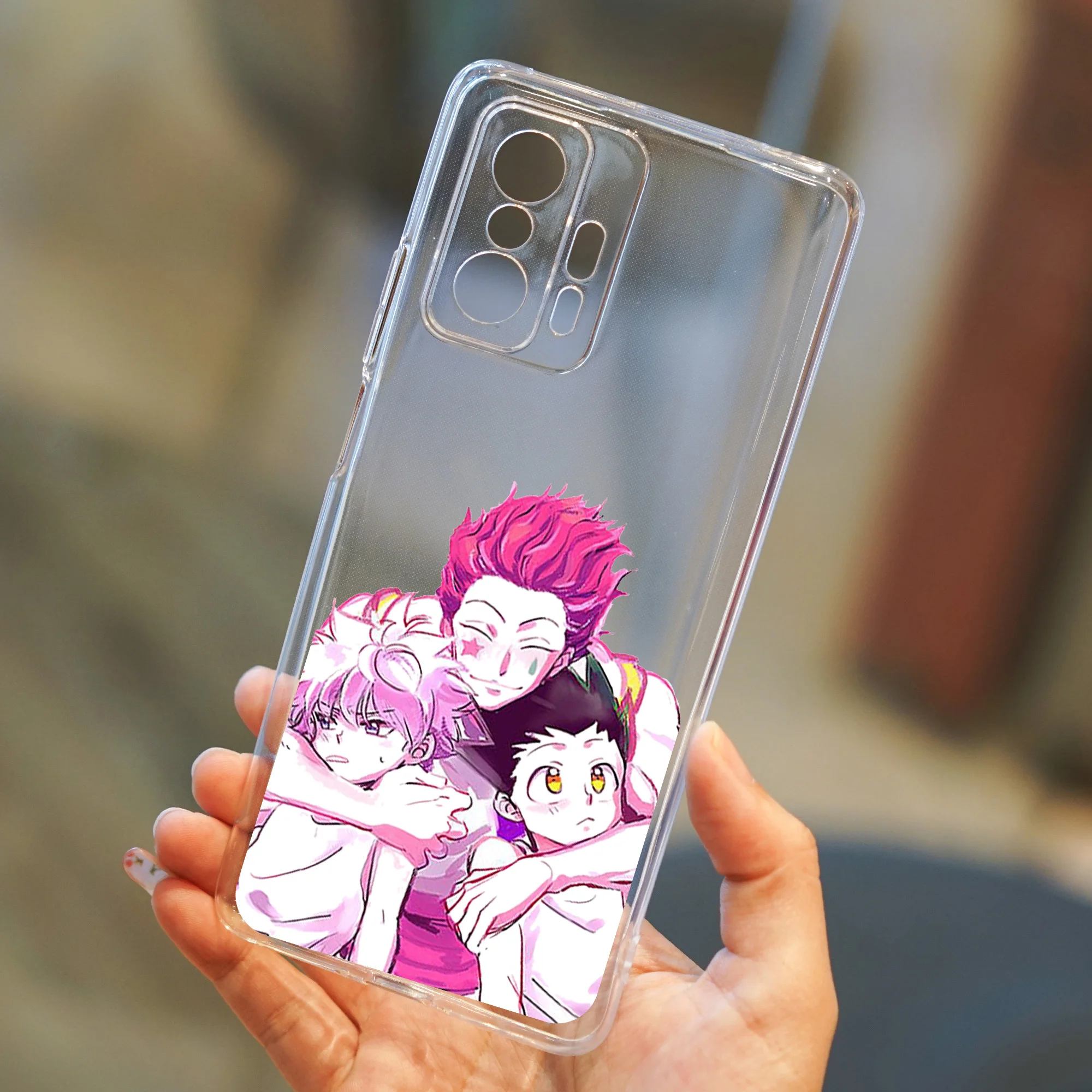 Чехол для Xiaomi 11T Pro 12 с мультяшным аниме Hunter X мягкий чехол Redmi Note 11E прозрачный Black