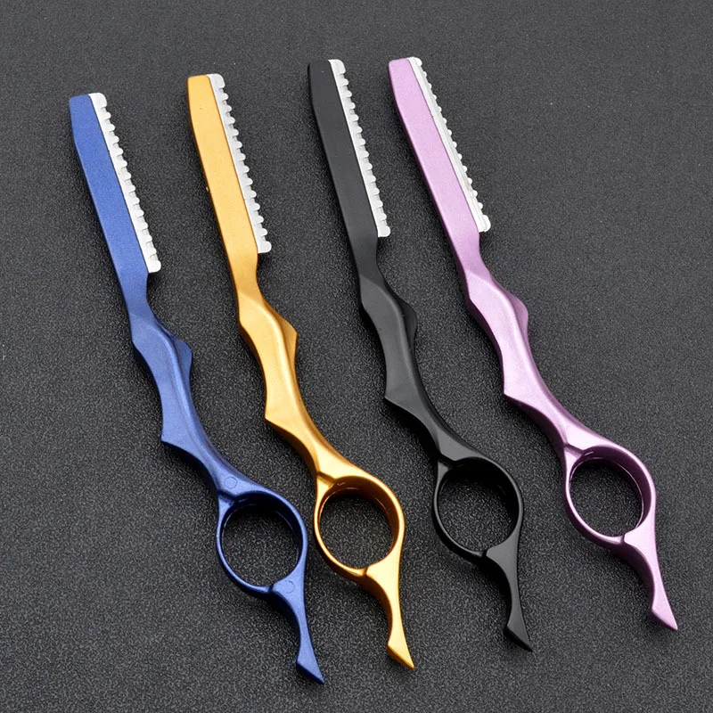 

Barber Razor Blade Sharp Hair Razors Face Shaver Cut Hair Cutting Fine Thinning Trimming Alloy Shaving Knife Hairdresser Tools