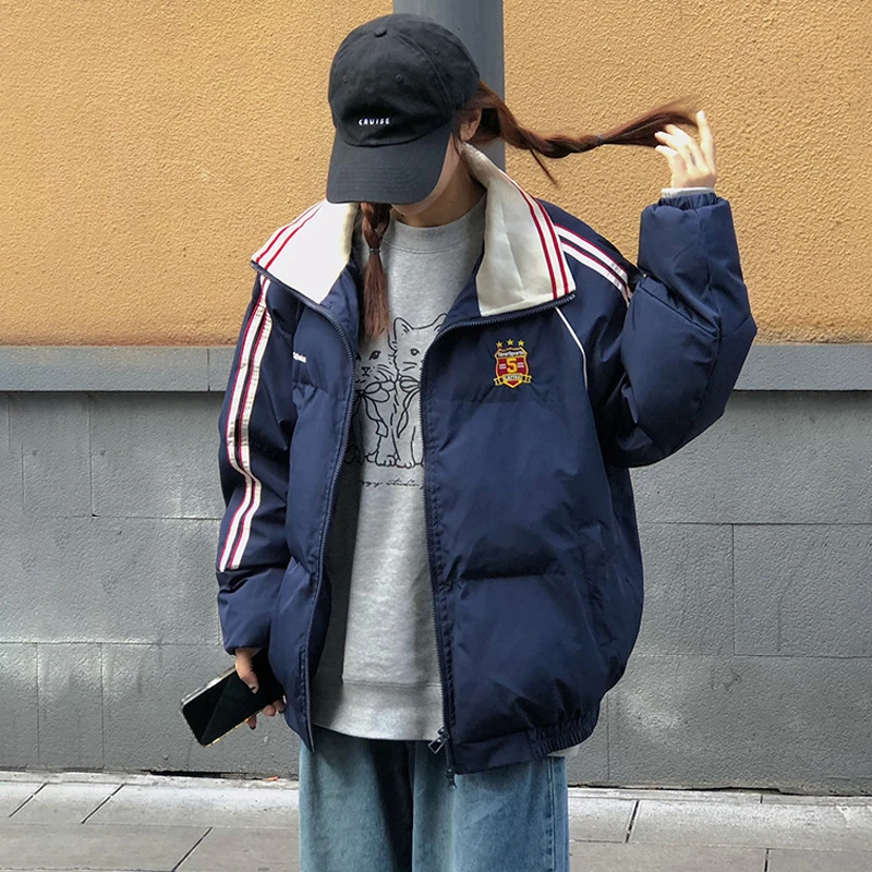 Пуховик с хлопковой подкладкой зимняя одежда для девочек новинка 2024 свободное