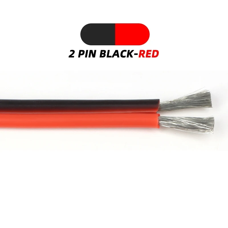 Гибкий силиконовый кабель 1-50 м медный 2 контакта 30-8 AWG для автомобильного аккумулятора