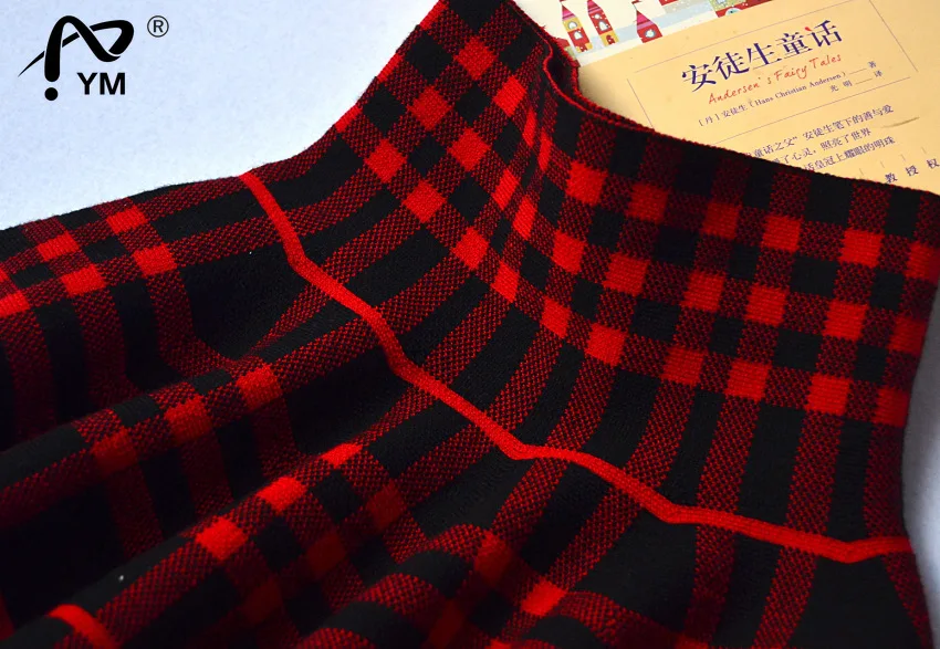 

New 2022Autumn Winter Skirts For Girls Fashion School Girls Pleated Skirts Kids plaid Clothes Baby Child High Waist Tutu Skirts