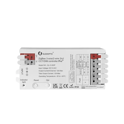 RGB-контроллер GLEDOPTO ZigBee 3.0 Pro+ для светодиодной ленты