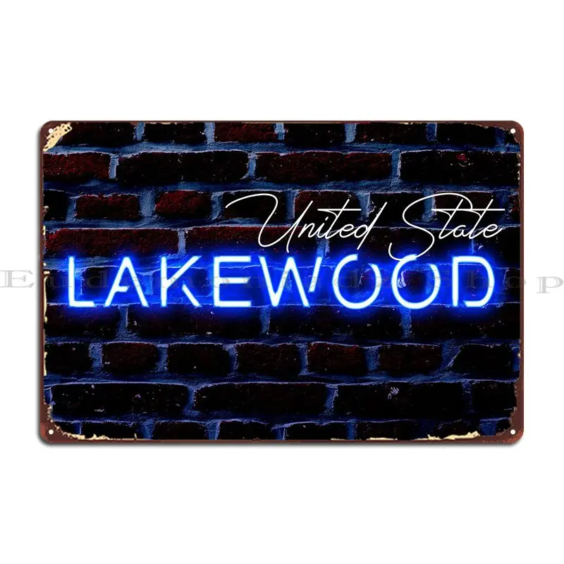 

Металлический знак Lakewood для клуба, бара, кухни, гостиной, персонализированный клубный жестяной знак, постер