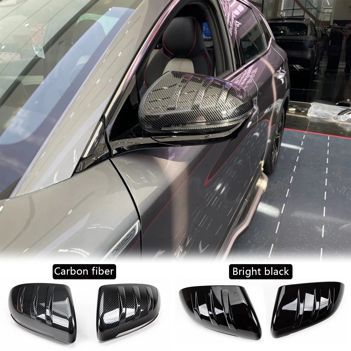 

2pcs Rearview Mirror Protective Cover For BYD ATTO 3 EV Yuan Plus 2022 2023 Auto Anti-scratch Sports Side Rear View Mirrors Cap