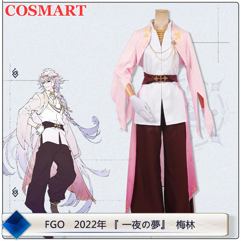 COSMART [Customized] Fate/Grand Order FGO Merlin Cosplay Costume 2022 Uniform Suits Halloween Party Role Play Clothing XS-3XL