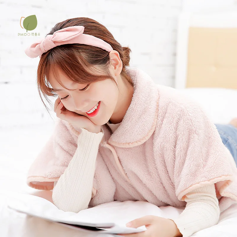 Плащ-пончо осенне-зимняя теплая шаль накидка воздухопроницаемая для комнаты