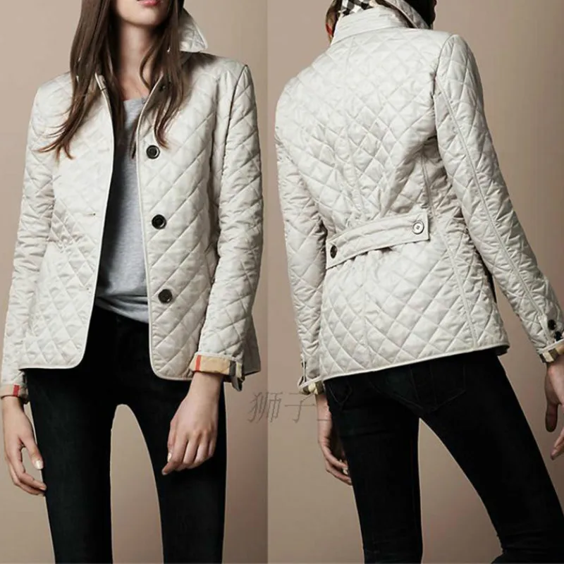 Autumn and Winter Lapel Dress Slim Small Cotton Jack Female New Fashion Single-breasted Temperament Slim Silk Cotton Oversized
