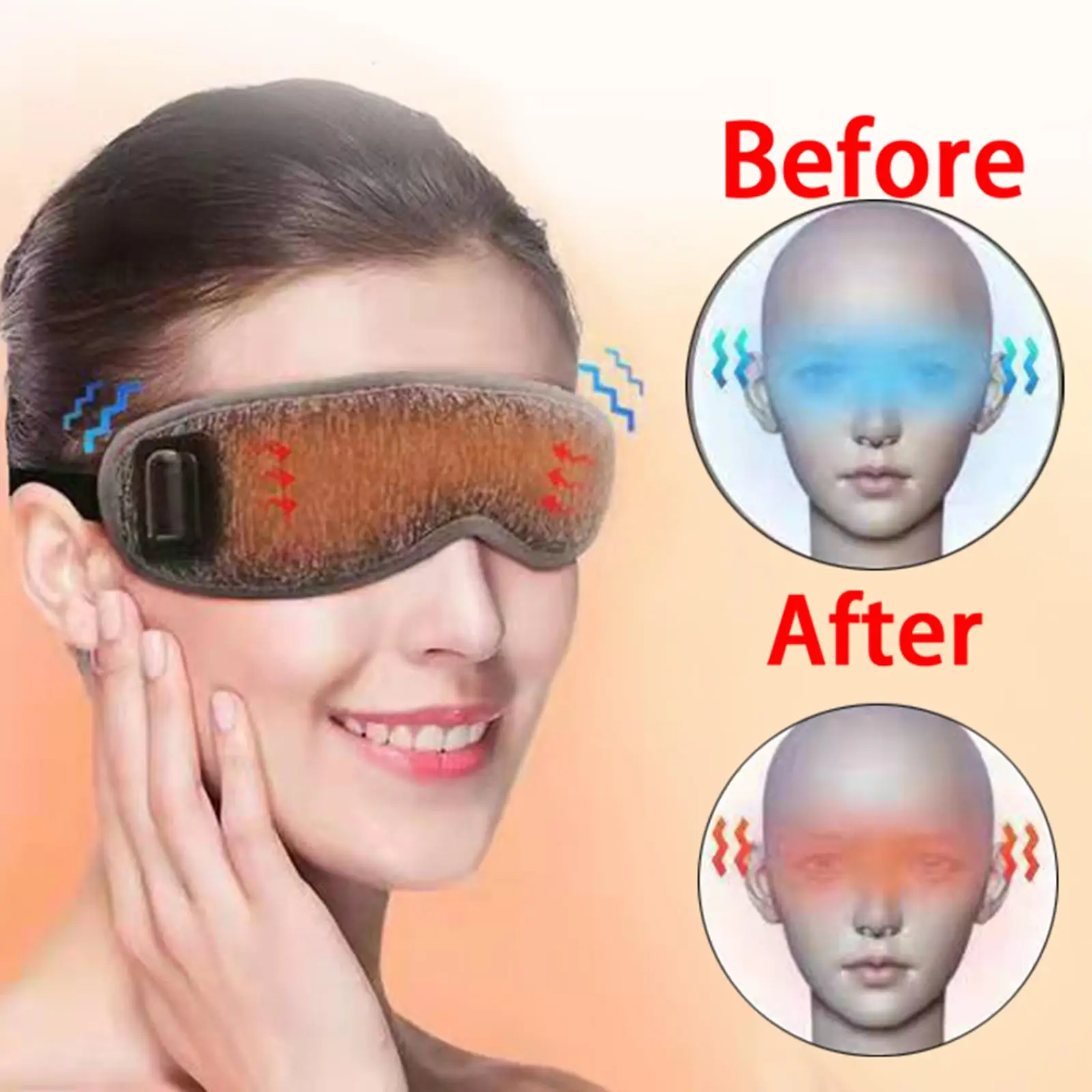 

USB Eye Mask Massager Eye Shade Mask Vibration for Fatigue Relief Sleeping