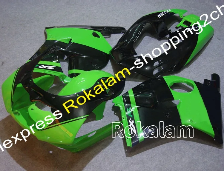 Дешевый послепродажный обтекатель для Kawasaki ZXR250R 1990-1998 ZXR 250R зеленый черный Ninja ZXR250