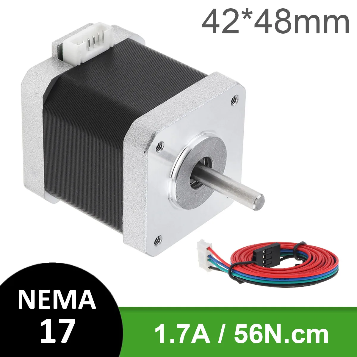 

Шаговый двигатель Nema 17 42, 48 мм, 56 Н, см, запчасти для 3D-принтера