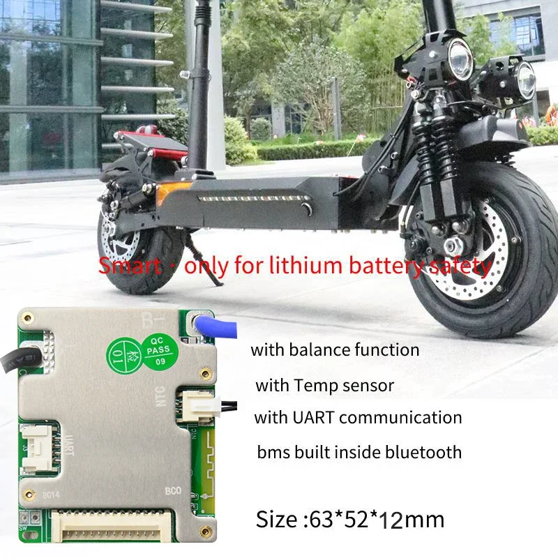 Фото Jiabaida Электрический велосипед Smart BMS LiFePO4 Li-ion 7S 8S 24V 9S 10S 11S 12S 13S 14S 36V 20A 30A 40A 50A с Bluetooth UART №2