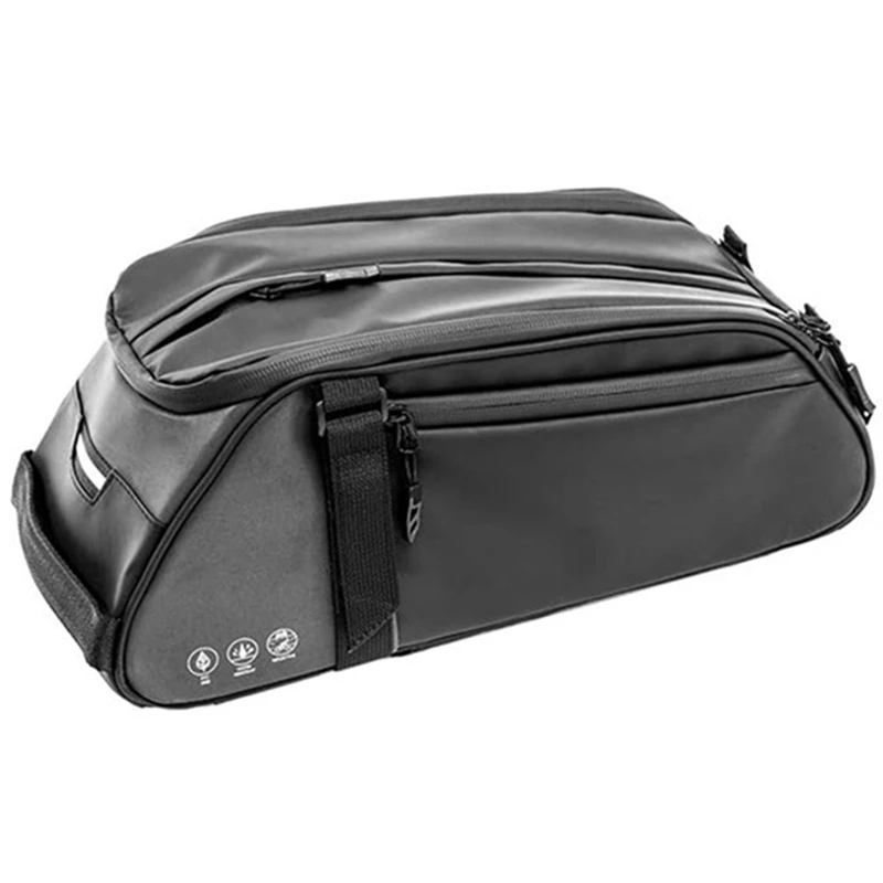 

Bicycle Color Reflective Bag Mountain Bike Saddle Luggage Rack 8L Large Capacity Waterproof Riding Bag Rear Seat Bag