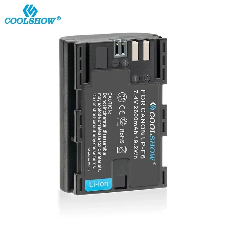 LP-E6 LP E6 Аккумулятор для Canon EOS 5DS 5D 6D 7D 60D 60Da 70D Mark II III 80D XC10 DSLR 2600 мАч Зарядное