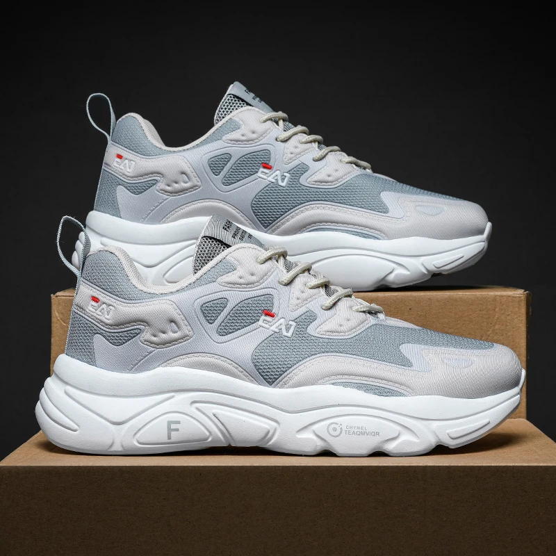 Men Sneakers Hot Sale Trendy Casual Chunky Shoes Damping Anti Skid Height Increasing Thick Sole Sports Shoes for Men