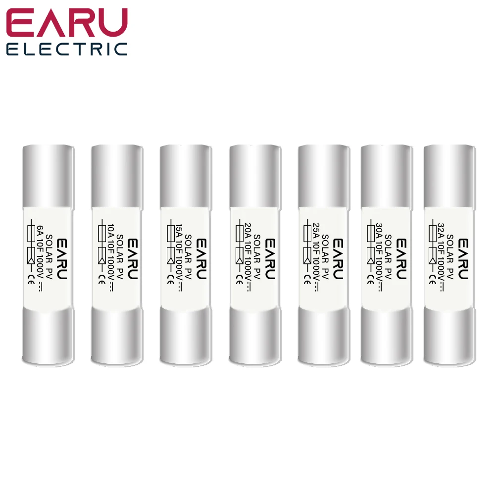 

Solar DC 1000V PV Fuses 6A 10A 15A 20A 25A 30A 32A High Voltage for Solar System Protection