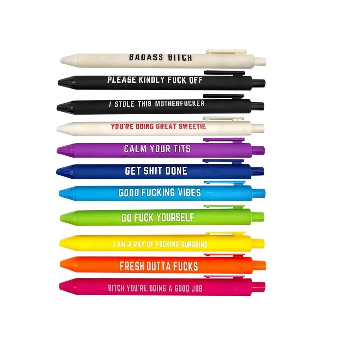 

22Pcs Swear Word Daily Pen Novelty Pen Dirty Cuss Word Pens for Each Day of the Week Funny Gift