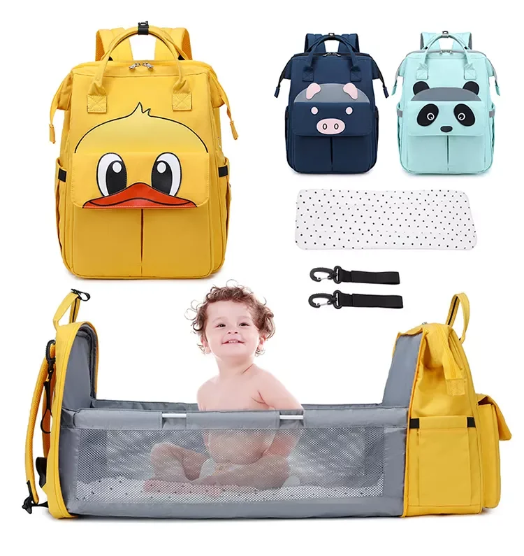 

New Waterproof Fashion Mummy Nappy Bags Reusable Dry Wet Portable 3in1 Baby Sleeping Diaper Bag Backpack With Changing Station
