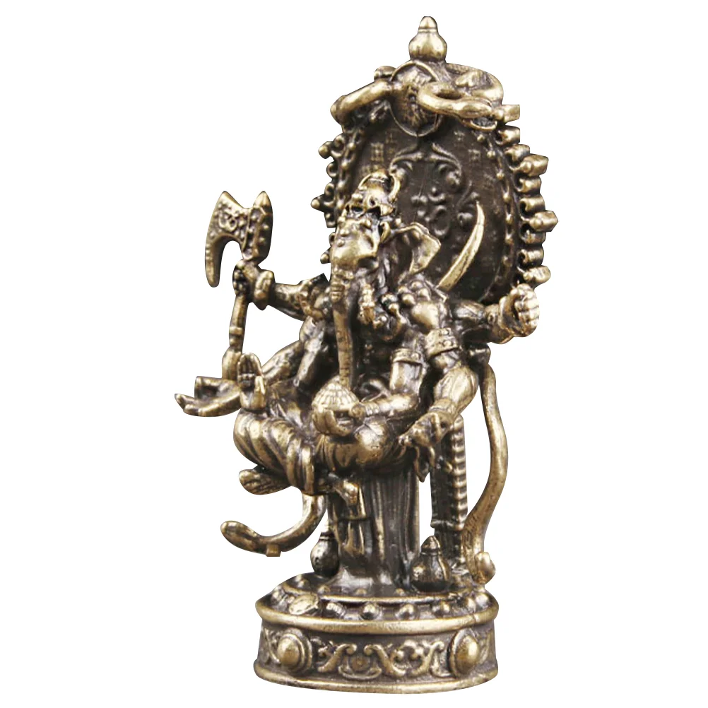 

Статуэтка Ганеша латунная Статуэтка Ganesha с цветным рисунком, настольное украшение Ganesha