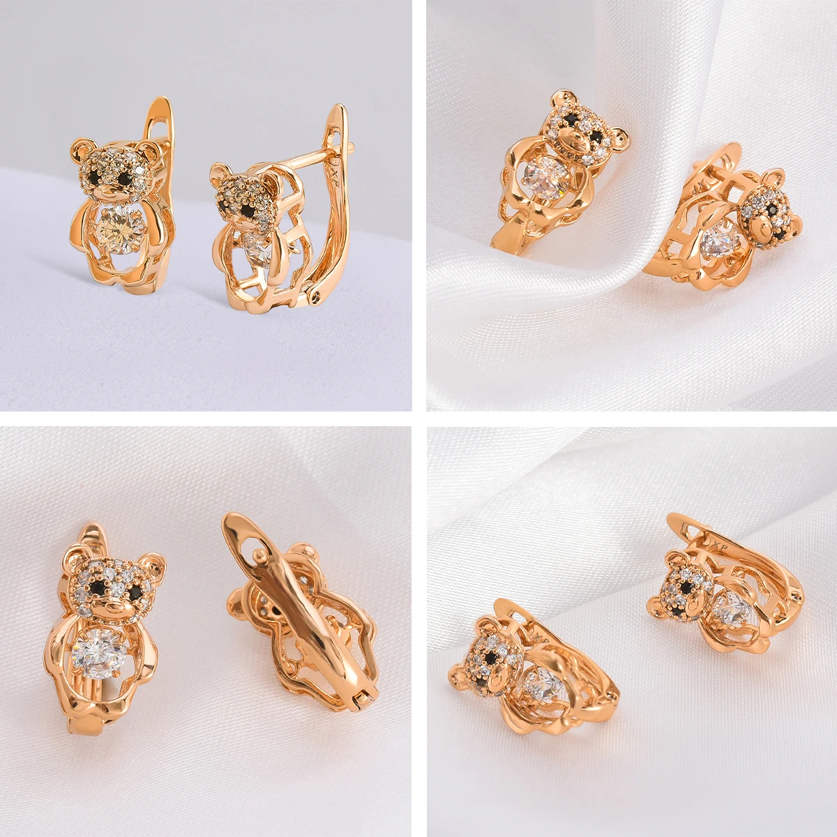 Милые серьги в виде животных Harong для женщин модные маленькие панды медведя коалы