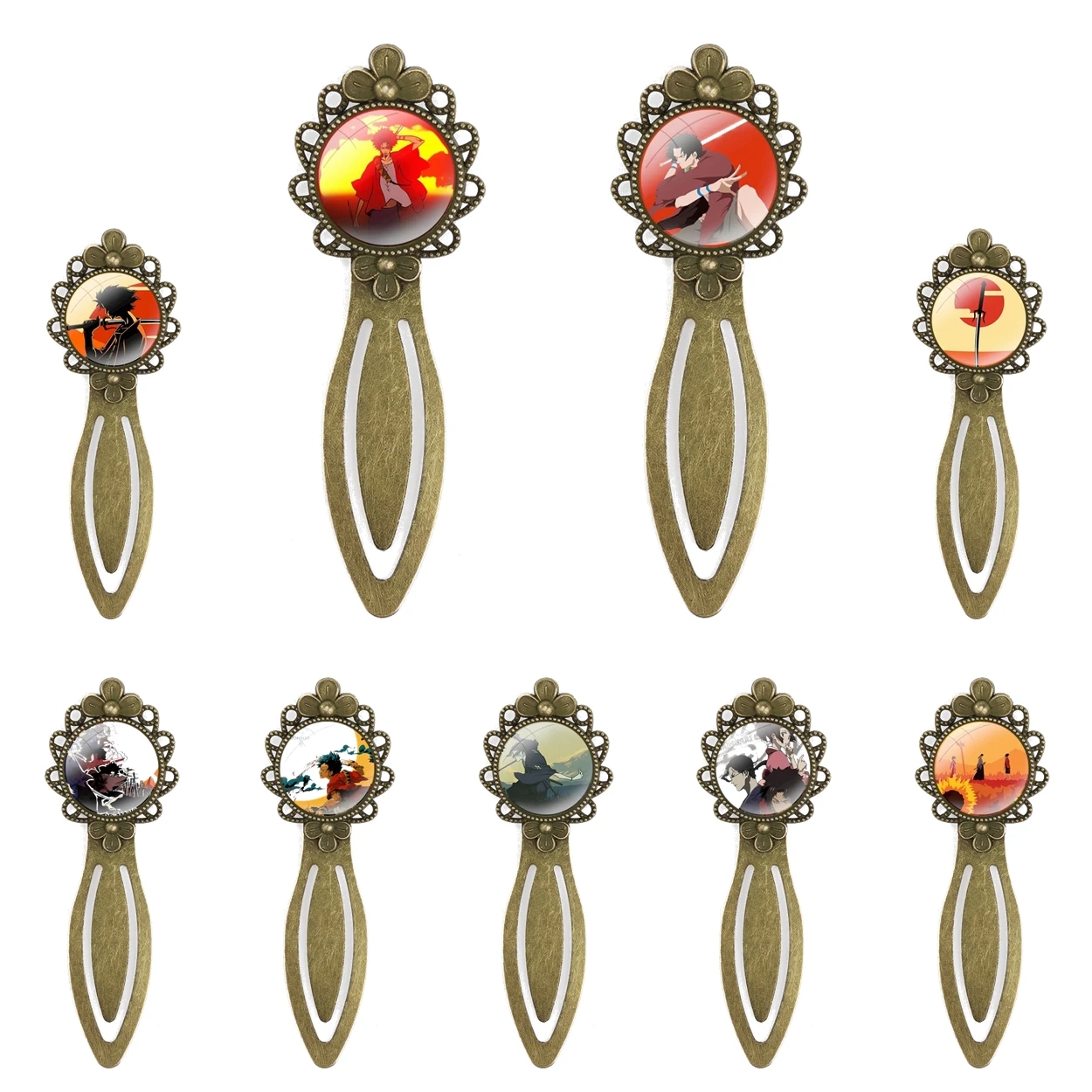 

Cartoon Fashion Design Creative Samurai Champloo Creative Metal Bookmarks Gift For Friends Stationery School Office Supply