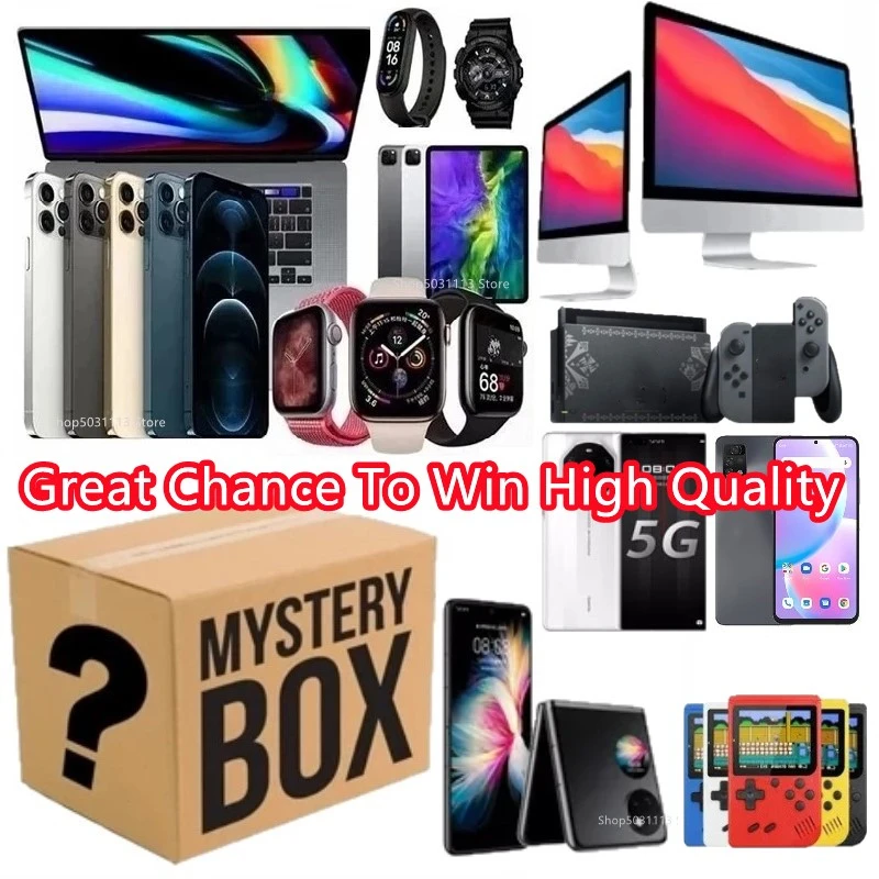 

Lucky Mystery Box 100% Surprise Boutique For Apple Products Random Item Most Popular New Mystery Box Premium Electronic Product