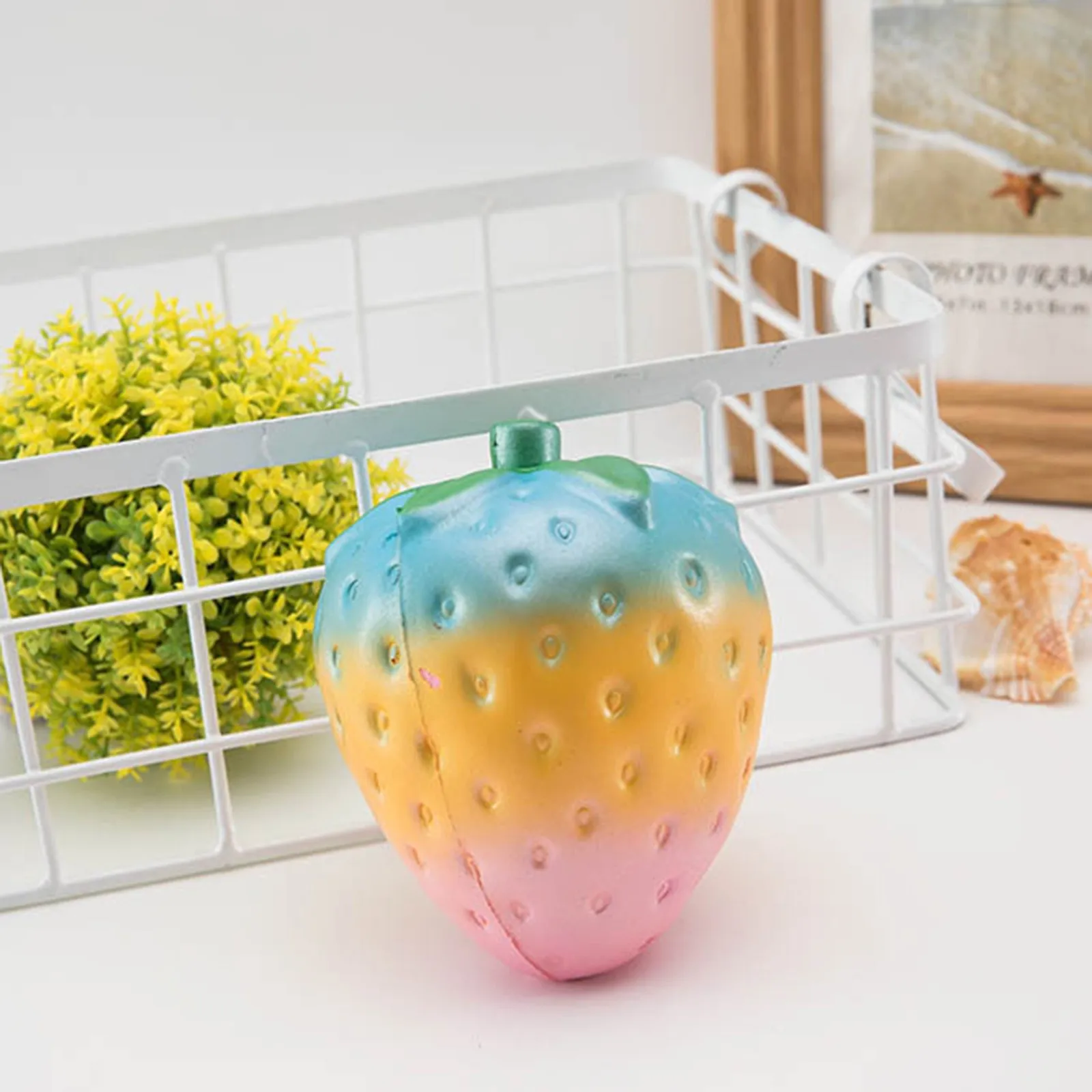 

Decompression Strawberry Toy Colorful Simulation Fruit Toy Crying Baby Toy