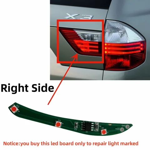 Новый 7162209   Для BMW X3 E83 LCI 2007-2010 гг. Ремонт чипов заднего фонаря 7162210 7162213 7162214   Лампа с чипами внутреннего и внешнего заднего фонаря