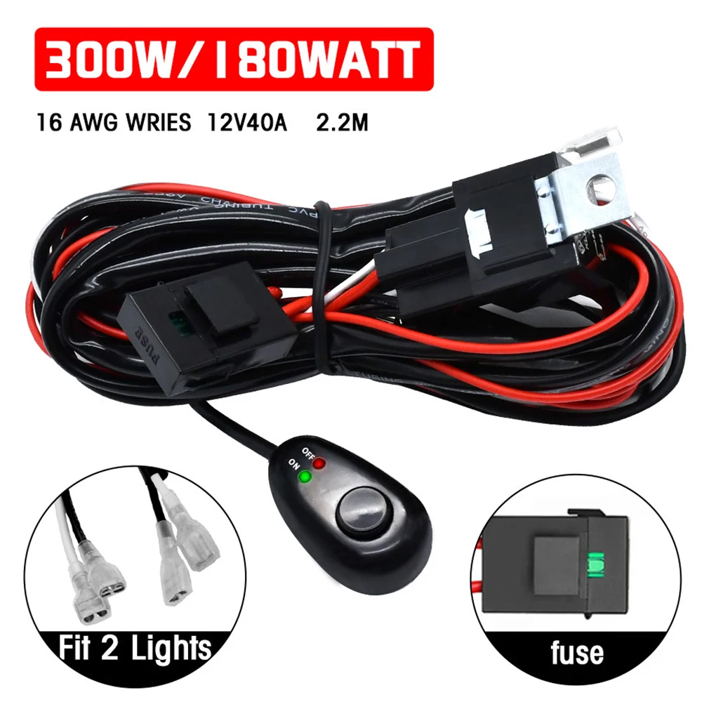 

Металлическая Автомобильная световая балка, проводка, портативная профессиональная 16-awg 2-сторонняя мотоциклетная противотумансветильник ...