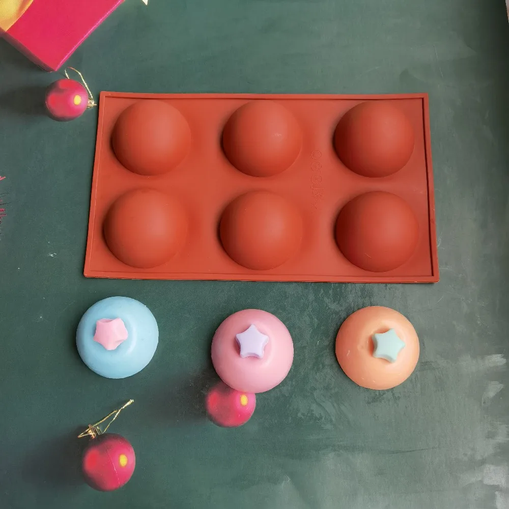 

Круглые силиконовые формы в форме полусферы с 3D шариками для выпечки «сделай сам», форма для пудинга, мусса, шоколада, торта, кухонные принадлежности, инструменты
