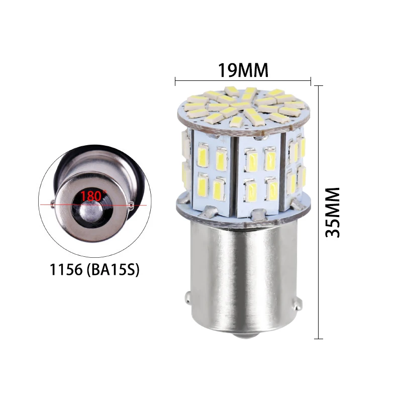 2 шт. автомобисветодиодный светодиодные лампы 12-24 в 1156 P21W 50SMD 3014