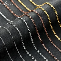 1pc 2 5mm w 50cm l mens and women o chains necklace cuban chain fashion gold plated iron pendant necklace fashion jewelry