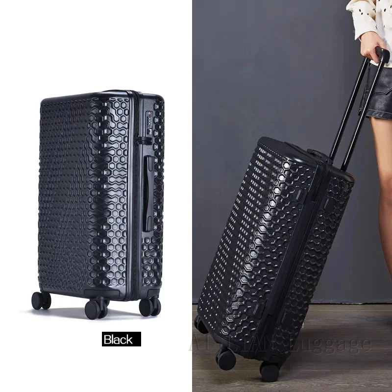 ABS+PC travel suitcase on wheels honeycomb trolley luggage bag 18'' kids trolley case 20inch carry ons cabin suitcase set 24''