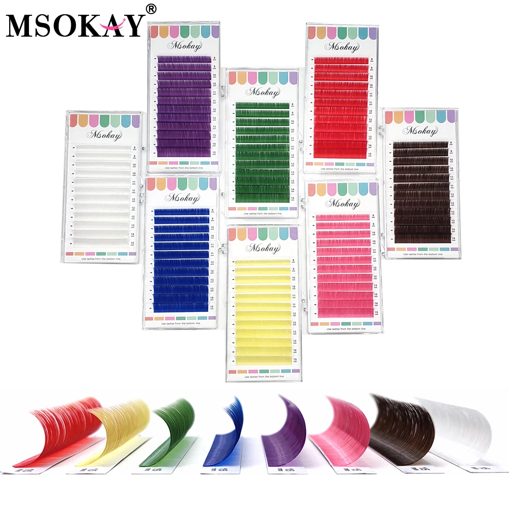 MSOKAY Белые коричневые розовые фиолетовые корейские шелковые норковые красочные