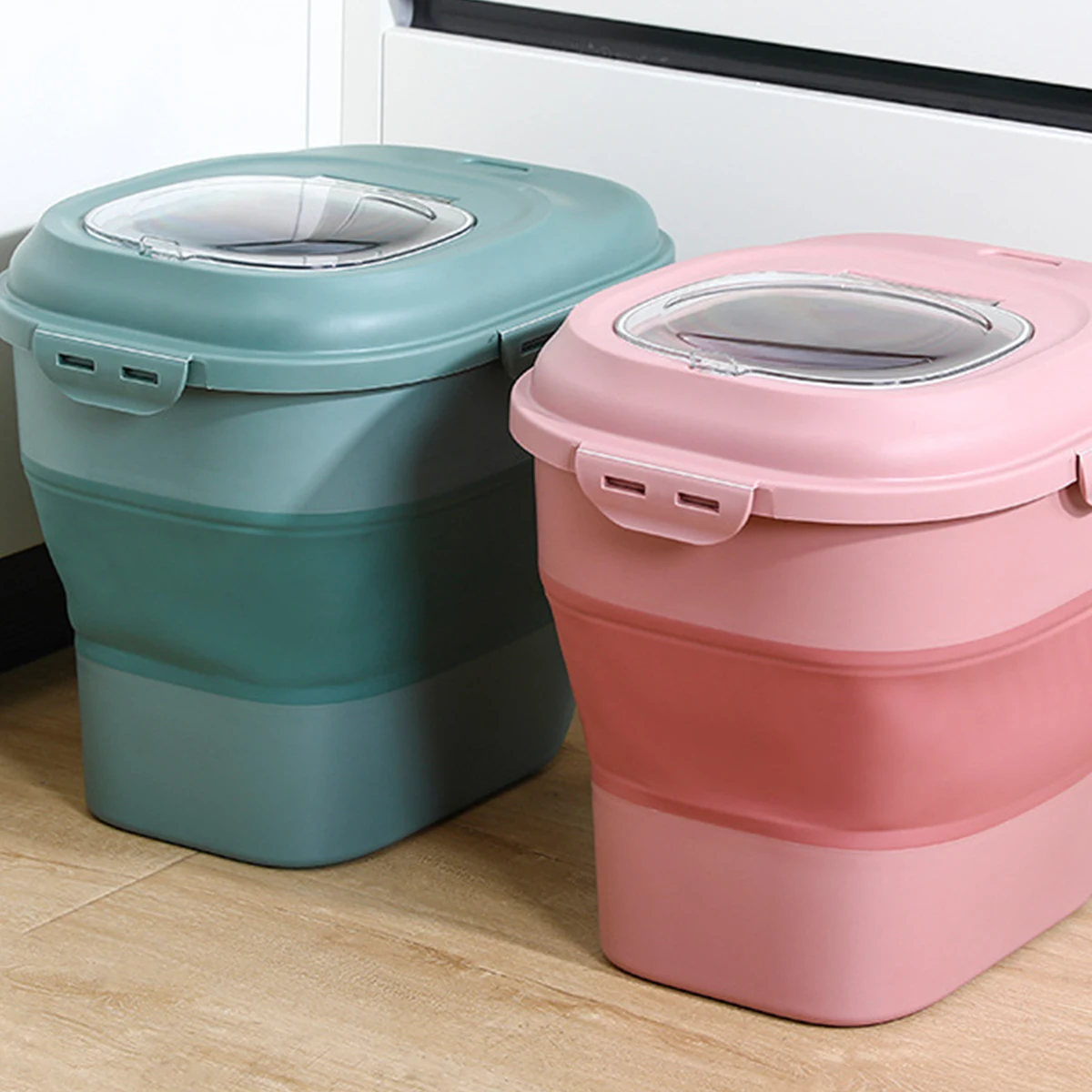 

Dog Food Storage Container Foldable Cat Food Box Moistureproof Airtight Dog Food Storage with Cap Large Capacity Cat Food