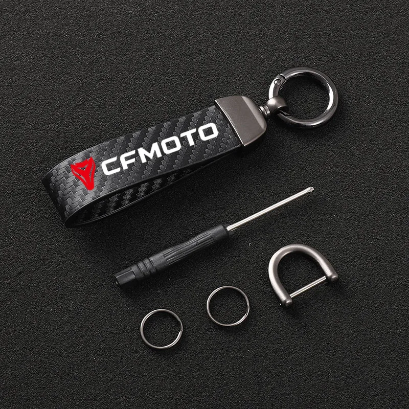 

Leather Motorcycle keychain Horseshoe Buckle Jewelry for CFMOTO CF650 650NK 400NK 250NK 400GT 650MT Motorcycle accessories