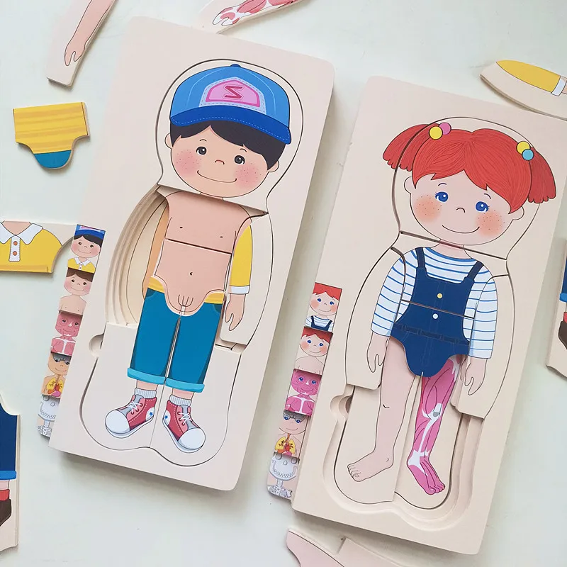 Деревянные пазлы в ассортименте