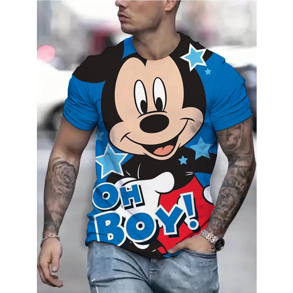 Футболка мужская с 3D-принтом Микки Мауса мультяшный принт Топ в стиле Диснея