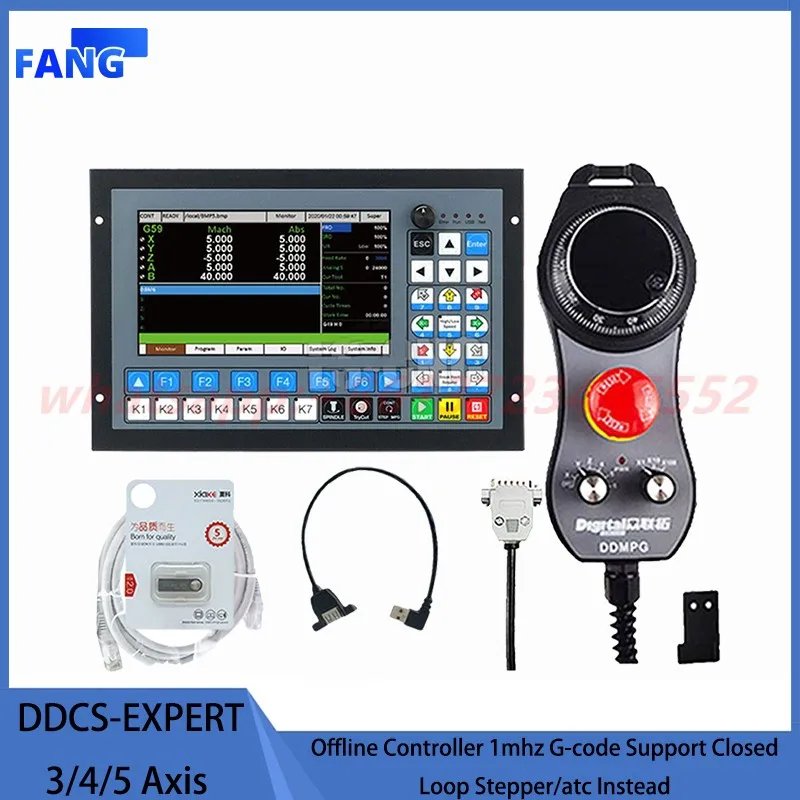 Free Shipping Cnc Ddcs-expert 3/4/5 Axis Offline Controller 1mhz G-code Support Closed Loop Stepper/atc Instead Of Ddcsv3. 1+Mpg