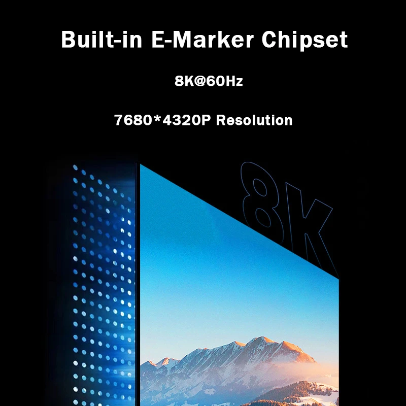 Фото Магнитный зарядный кабель USB 4, 100 Вт, 20 Гбит/с, 8K, 60 Гц №5
