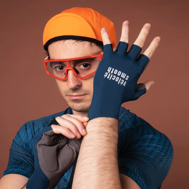 Велосипедные перчатки без пальцев SPAKCT унисекс на полпальца для горных и дорожных