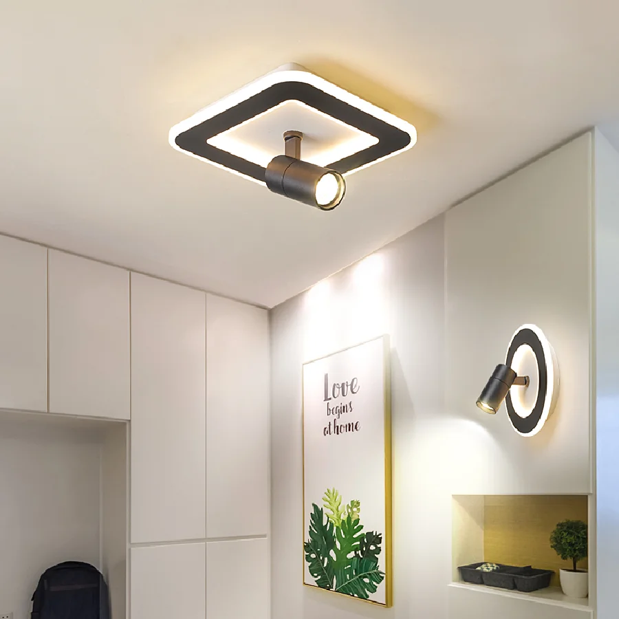 

NEO Gleam Modern led ceiling lights for Bedroom Foyer Carridor home deco white or black color ceiling lamp square or round