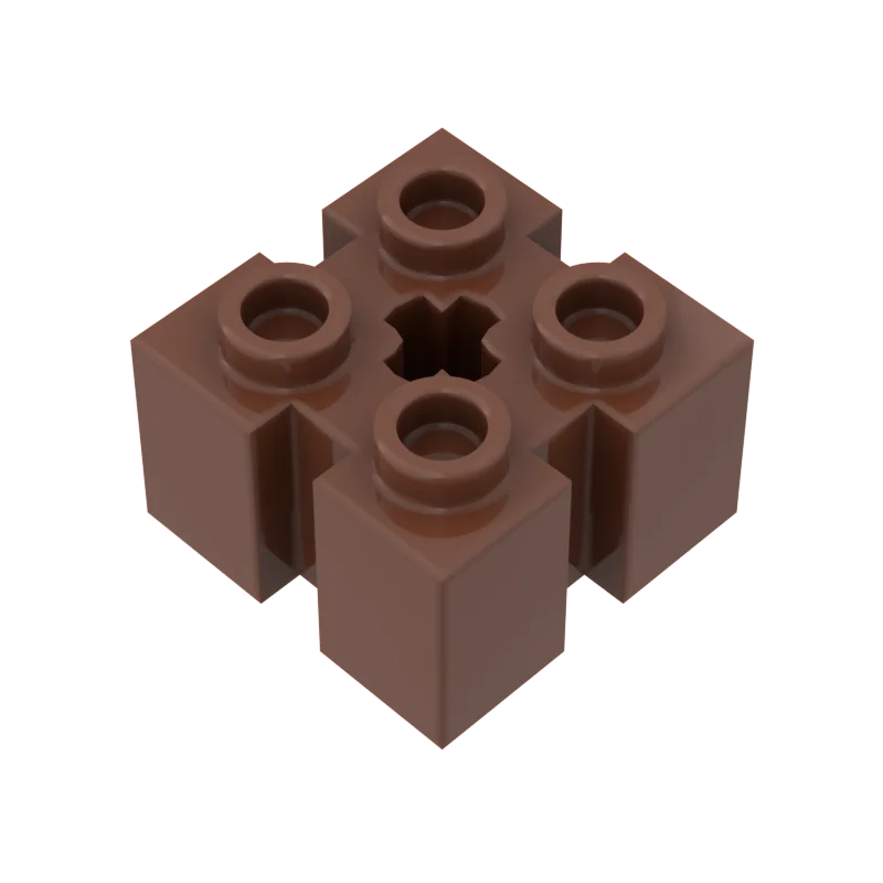 Фото 90258 модифицированные строительные блоки MOC 2x2, 10 шт., набор с каналами, отверстия для оси, кирпичи, головоломка из частиц, игрушки для детей, подарки для детей на день рождения №4