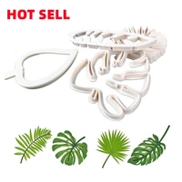 plants cookie mould tropical leaf jungle tree shape diy plastic fondant biscuit pastry cake forms mold baking kitchen tools