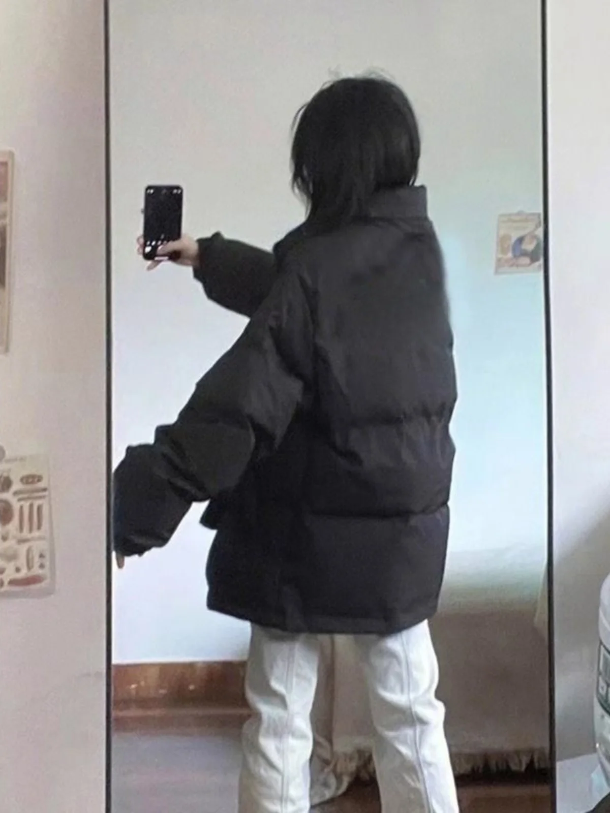 Chubby Girl Большие размеры 50 00 кг Черный пуховик с воротником-стойкой Одежда на