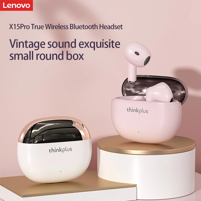 

Lenovo X15Pro Colorful Wireless Bluetooth Earphones Audio Decoding Subwoofer Headphones Lenovo Noise Cancelling Touch Earbuds